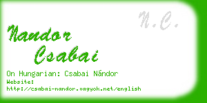 nandor csabai business card
